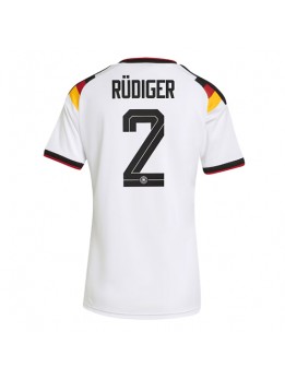 Deutschland Antonio Rudiger #2 Heimtrikot für Frauen WM 2026 Kurzarm Deutschland Antonio Rudiger #2 Heimtrikot für Frauen WM 2026 Kurzarm